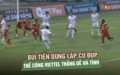 Bùi Tiến Dũng lập cú đúp, Thể Công Viettel thắng dễ Hồng Lĩnh Hà Tĩnh