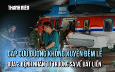 Cấp cứu đường không xuyên đêm đưa 2 bệnh nhân từ Trường Sa về đất liền