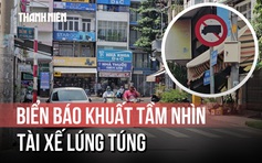 Biển báo khuất tầm nhìn, tài xế lúng túng giữa ngã tư