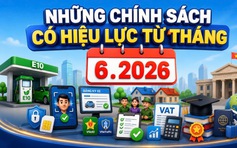 Các chính sách mới có hiệu lực từ tháng 6.2026