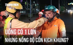 Nồng độ cồn kịch khung, tài xế nói chỉ uống 1 lon