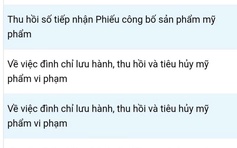 Thêm 4 chất cấm dùng trong mỹ phẩm
