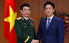 Đại tướng Phan Văn Giang hội đàm với Bộ trưởng Quốc phòng Nhật Bản