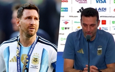 HLV Scaloni nghẹn ngào bật khóc sau chung kết World Cup: 'Messi vẫn là cầu thủ vĩ đại nhất'