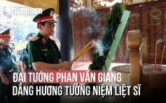 Đại tướng Phan Văn Giang dâng hương tưởng niệm liệt sĩ tại công viên Lê Thị Riêng