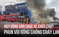 TP.HCM: Phong tỏa đường Nguyễn Văn Linh để chữa cháy kho chứa hàng