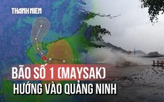 Bão số 1 (bão Maysak) giật cấp 10, hướng vào Quảng Ninh