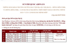 Mở đường bay Đồng Hới - Cam Ranh vào giữa tháng 8 năm nay