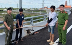 Bắt 2 nghi can trộm dây điện chiếu sáng cao tốc Biên Hòa - Vũng Tàu