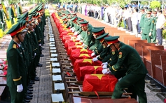 Cần Thơ an táng 38 hài cốt liệt sĩ tại nghĩa trang có hơn 3.800 ngôi mộ