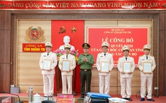5 trưởng phòng nghiệp vụ Công an tỉnh Quảng Trị được điều động nhận nhiệm vụ mới