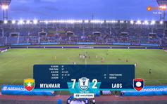 Myanmar thắng Lào với tỷ số không tưởng 7-2: Tạm vượt mặt Thái Lan, Malaysia