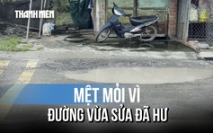 Đồng Tháp: Đường gần 40 tỉ đồng vừa sửa đã xuất hiện ‘ổ gà’, sụt lún