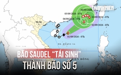 Bão Saudel 'tái sinh' trên Biển Đông, trở thành cơn bão số 5