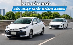 Người Việt mua xe sedan nào nhiều nhất tháng 8.2026?