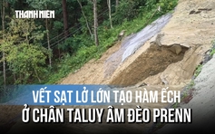 Đoạn taluy đèo Prenn từng khắc phục cuối năm 2025 bất ngờ sạt lở trở lại