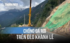 Căng mình chống đá rơi trên tuyến đèo hiểm trở nối Nha Trang và Đà Lạt