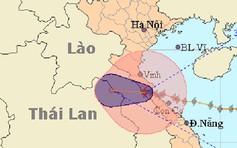 Bão số 10 di chuyển đến biên giới Việt - Lào