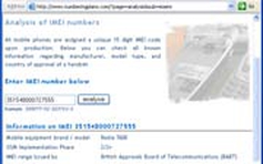 Tra cứu thông tin về mobile phone qua số IMEI