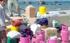 Vụ nổ tàu trên biển