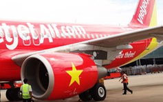 Máy bay Vietjet không thể tự lăn vì trục trặc phanh