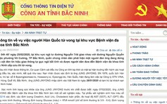 Công an Bắc Ninh thông tin về việc một người Hàn Quốc gục ngã, bất tỉnh rồi tử vong