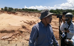 Vỡ bờ moong khai thác titan ở Bình Thuận: Hồ chứa nước quá tải
