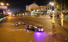 Tai nạn ở Đồng Xoài: 2 xe máy vỡ nát sau cú đấu đầu, 1 người tử vong