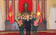 Thăng quân hàm cho hai Thứ trưởng Bộ Quốc phòng