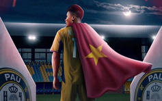 Ngoại binh Quang Hải xuất hiện như siêu nhân trên poster của Ligue 1