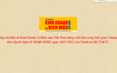 Tạp chí Kinh doanh và Biên mậu bị phạt 70 triệu, đình bản 3 tháng