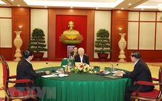 Tổng bí thư Nguyễn Phú Trọng dự Cuộc gặp cấp cao Việt Nam - Campuchia - Lào