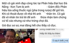 Xôn xao nguyên Giám đốc Phân hiệu Kon Tum - ĐH Đà Nẵng dâm ô nữ nhân viên