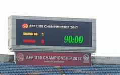 U.18 Việt Nam thắng đậm Brunei 8-1 tại giải Đông Nam Á 2017