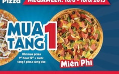 Megaweek (10.8 - 16.8): Mua 1 pizza & nước tặng ngay 1 pizza cùng cỡ tại Domino's Nguyễn Tri Phương, Minh Phung, Quang Trung