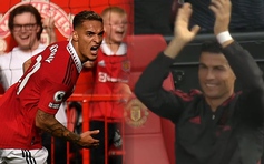 Hành động bất ngờ của Ronaldo khi Antony ghi bàn đầu tiên cho Manchester United