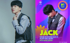 Jack chiến thắng giải nghệ sĩ xuất sắc nhất Đông Nam Á tại MTV EMA 2020