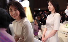 Đệ nhất phu nhân Hàn Quốc gây sốt với gu thời trang nhẹ nhàng, thanh lịch