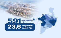 591 đơn vị hành chính cấp xã phục vụ 23,6 triệu dân miền Tây