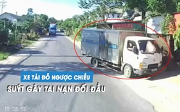 Suýt chết vì xe tải dừng, đỗ ngược chiều trên quốc lộ