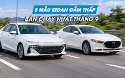 5 mẫu sedan được người Việt mua nhiều nhất tháng 9.2026