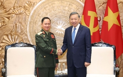 Tổng Bí thư, Chủ tịch nước Tô Lâm tiếp Phó thủ tướng, Bộ trưởng Quốc phòng Lào