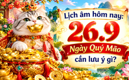 Lịch âm hôm nay 26.9: Ngày Quý Mão, tháng Đinh Dậu, năm Bính Ngọ