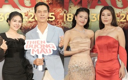 Thanh Hương, Vân Trang mặc gợi cảm khoe dáng trên thảm đỏ 'Thiên đường máu'