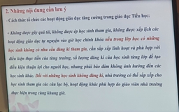 Không xếp môn tự nguyện vào giờ chính khóa nếu lớp có học sinh không tham gia!