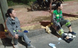 Hai nữ lao công bị bắn khi đang quét rác ở TP.Quảng Ngãi