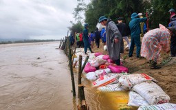Quảng Nam: Sạt lở nghiêm trọng, cả làng đội mưa ‘vá’ lại bờ sông Vu Gia
