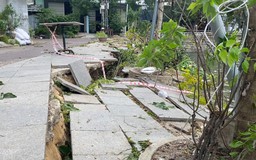 Cận cảnh hồ Bàu Sen ở Quy Nhơn sạt lở nghiêm trọng sau mưa lớn