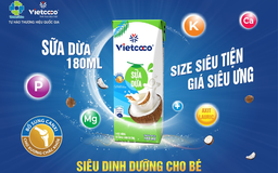 Vietcoco ra mắt Sữa dừa tiệt trùng diện mạo mới hộp 180ml