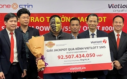Vietlott trao giải Jackpot lớn nhất qua Vietlott SMS trị giá hơn 92,5 tỉ đồng
